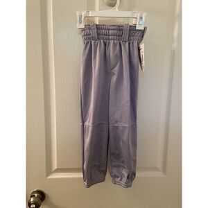 Wilson Youth Team Poly Pull On Baseball Pants Gray Elastic Waist Size Small NWT